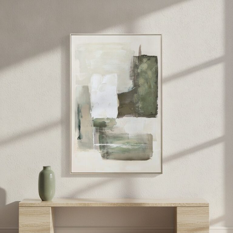 Naturliga lager — handmålad akryl på duk, 80×120 cm