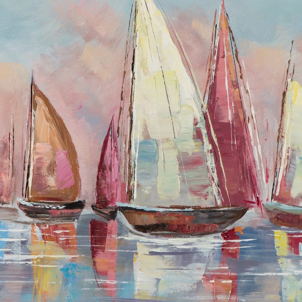 regatta i färg — närbild på ytan