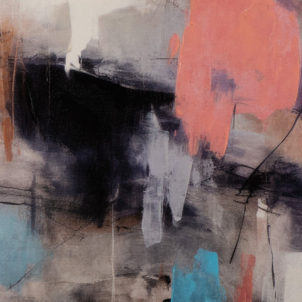 rosa möter blått — närbild på ytan