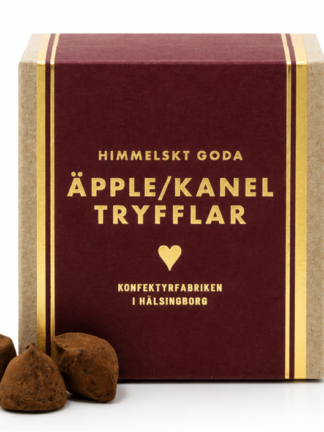 himmelskt goda äpple- och kaneltryfflar från konfektyrfabriken i hälsingborg, 200 g