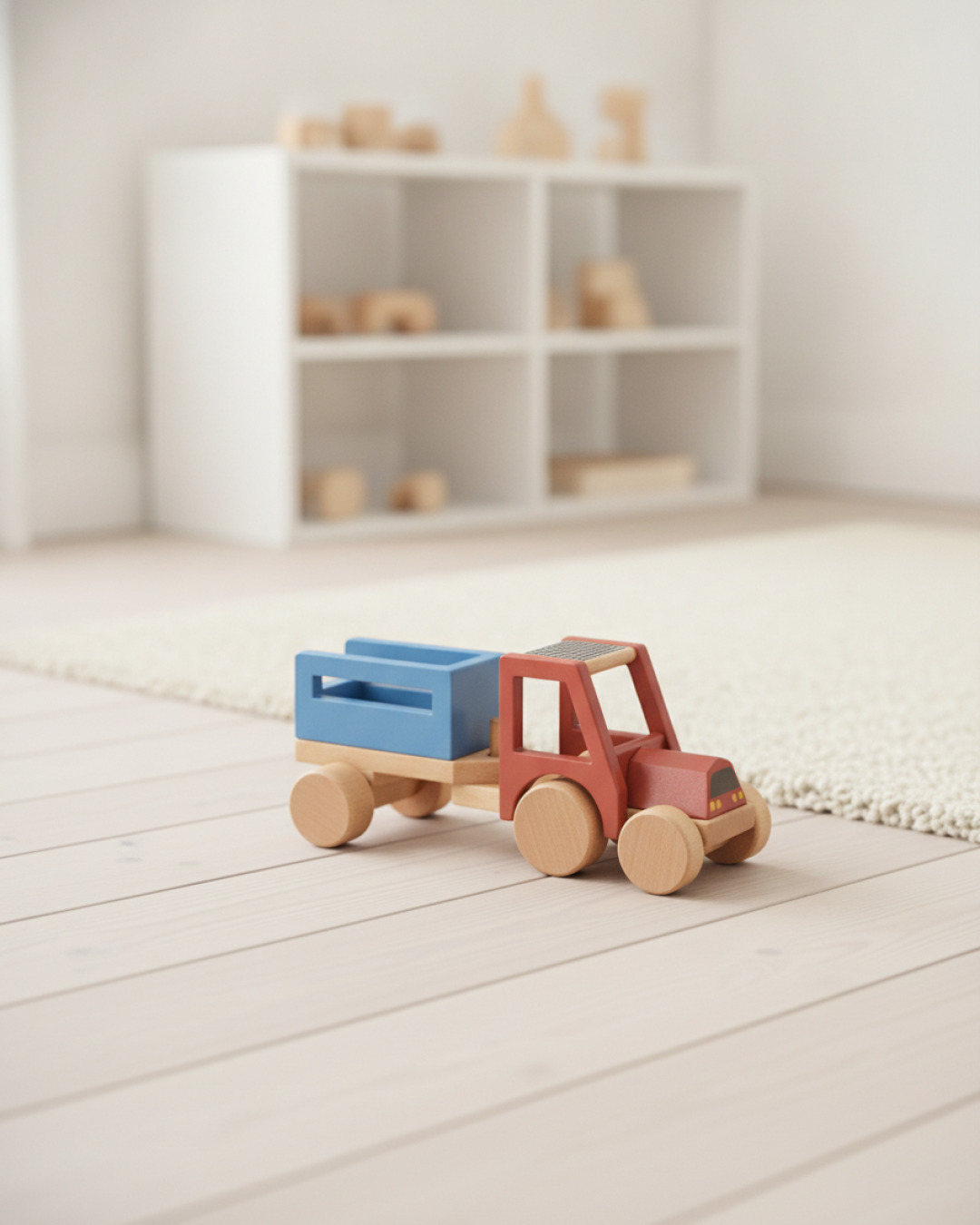 traktor i trä – aiden 20x9x9 cm – miljöbild