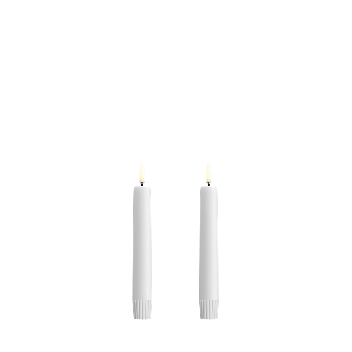 två vita led-kronljus med mjuk topp från uyuni, 16,4 cm