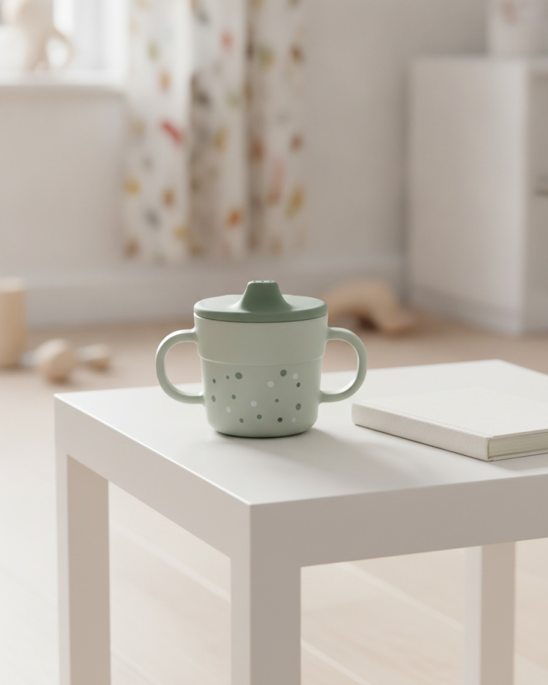 pipmugg happy dots grön 6,5x9cm – miljöbild