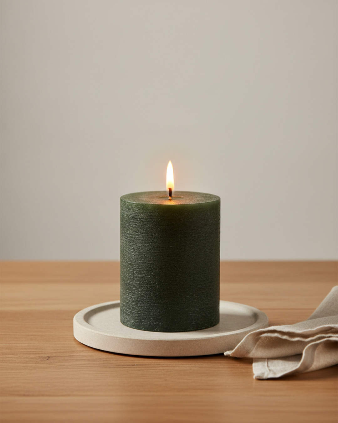 uyuni – led blockljus med timer grön ø7,8x10cm – miljöbild
