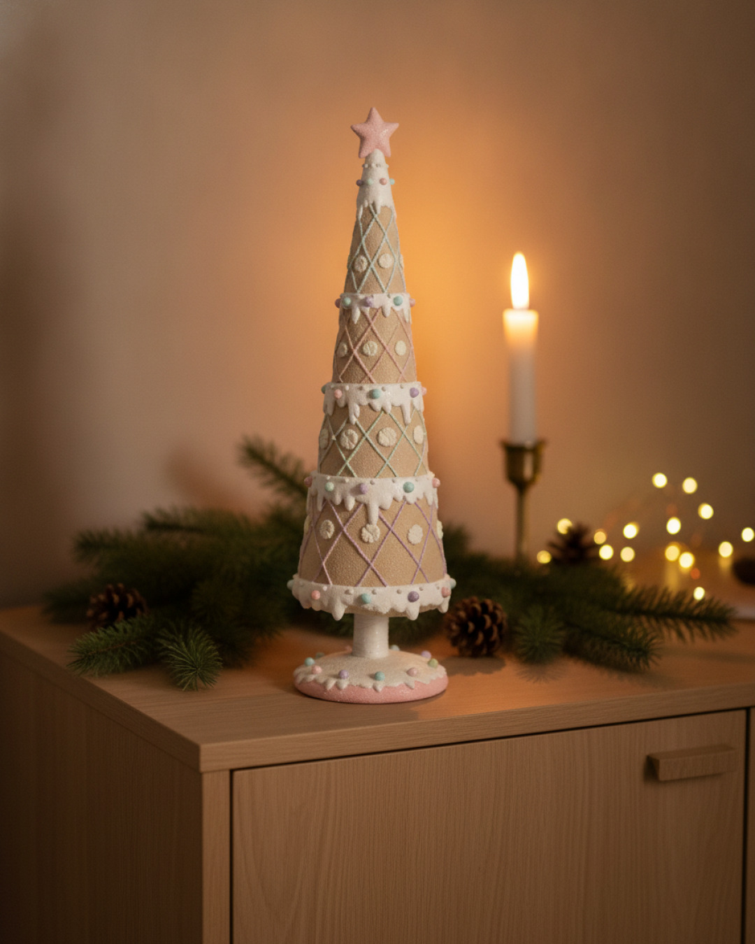 pepparkakstårta 18x18x61cm – miljöbild