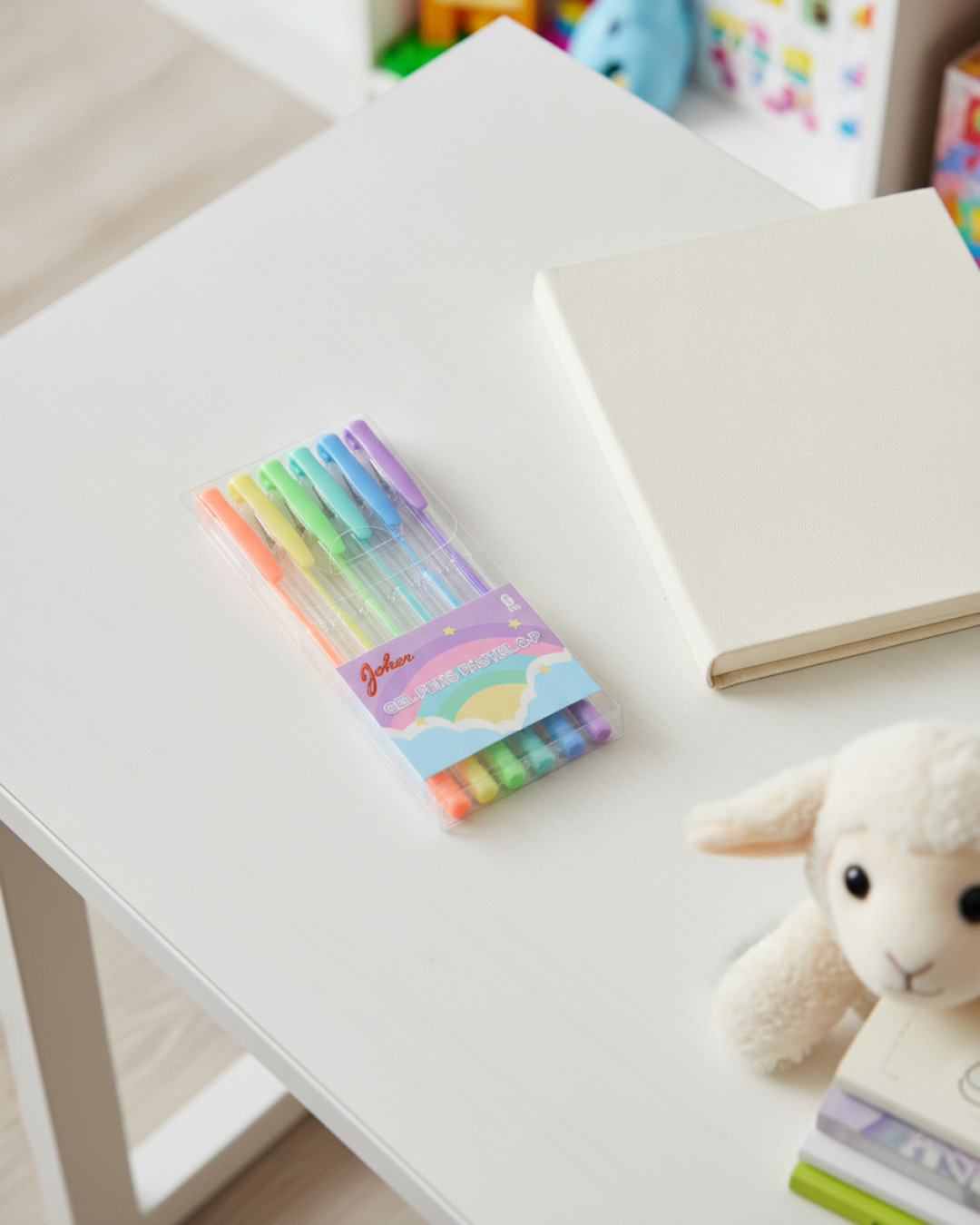 gelpennor pastell 6-pack – miljöbild