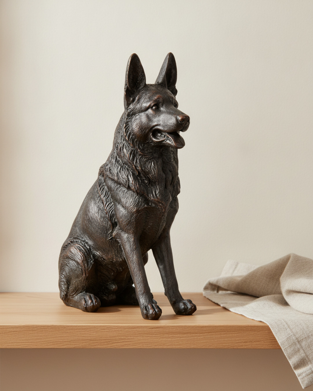 hund schäfer svartbrun 16x11x22cm – miljöbild