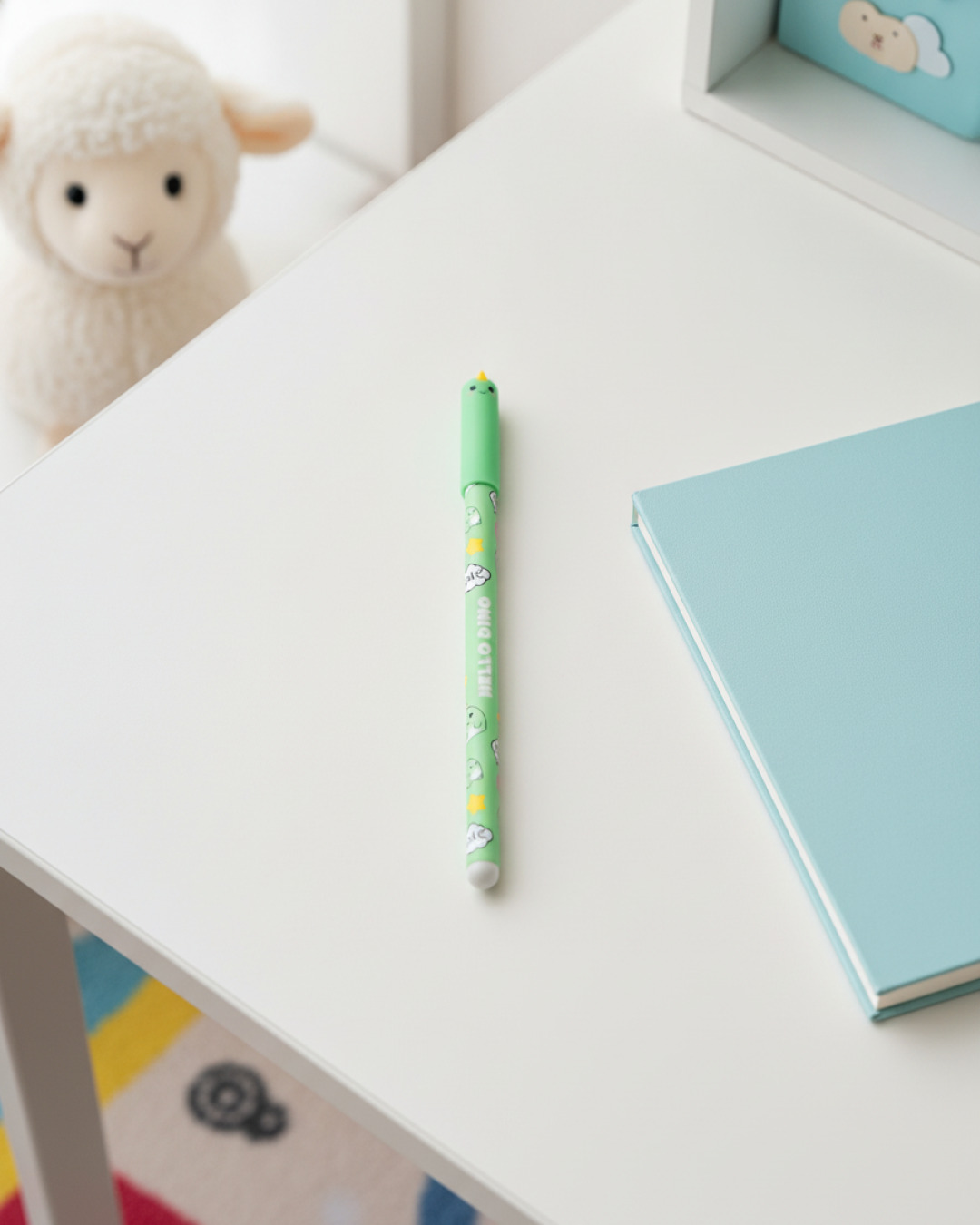 dino bläckpenna – suddbar 1,5×1,5×15,5 cm – miljöbild