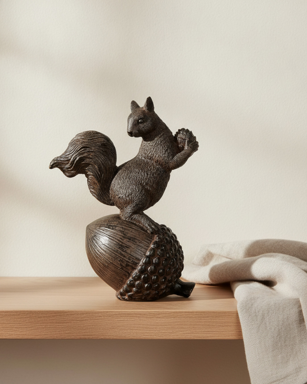 ekorre på ekollon stående 9x14x18cm – miljöbild